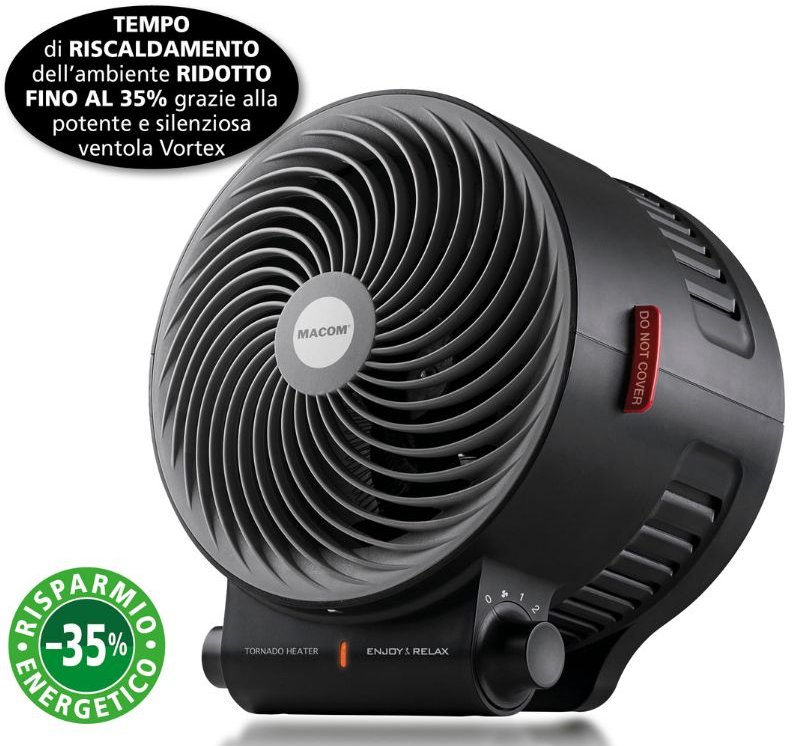 TERMOVENTILATORE C/TERMOSTATO 2 VEL 2000W MACOM